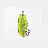 Kikker met zonnebril fleece deken (Voorkant (Horizontaal))