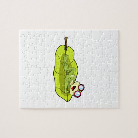 Kikker met zonnebril legpuzzel (Horizontaal)