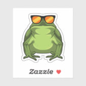 Kikker met zonnebril sticker (Vel)