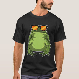 Kikker met zonnebril t-shirt
