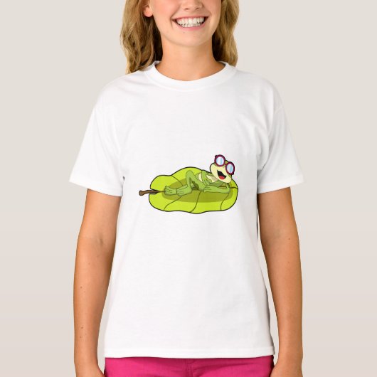 Kikker met zonnebril t-shirt (Voorkant)