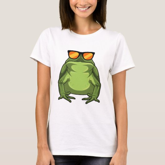 Kikker met zonnebril t-shirt (Voorkant)