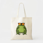 Kikker met zonnebril tote bag (Voorkant)