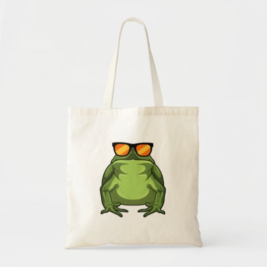 Kikker met zonnebril tote bag (Voorkant)