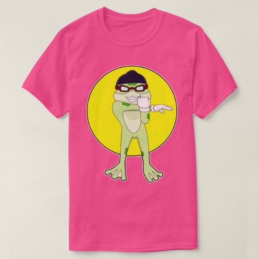Kikker met zwembril t-shirt (Design voorkant)