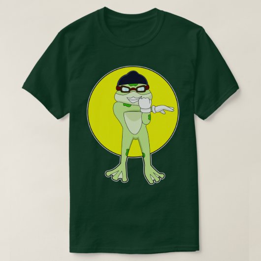 Kikker met zwembril t-shirt (Design voorkant)
