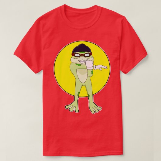 Kikker Met Zwembril  T-shirt (Design voorkant)