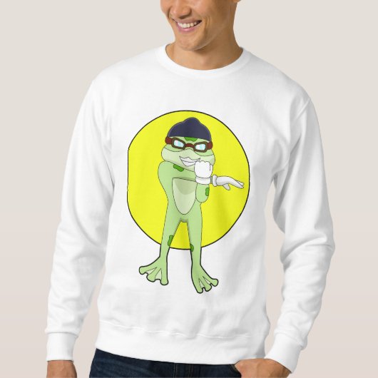 Kikker met zwembril trui (Voorkant)
