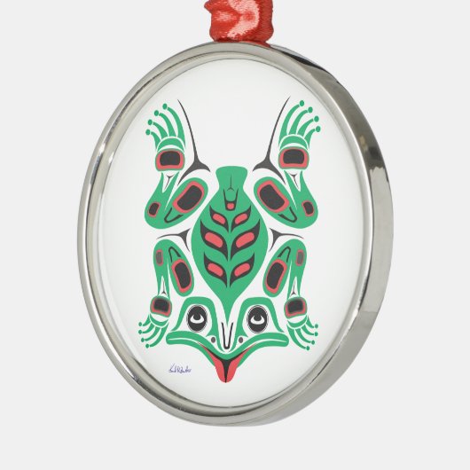 Kikker Metalen Ornament (Links)