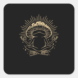Kikker & Minimalisme Cottage Aesthetische Goblinc Vierkante Sticker