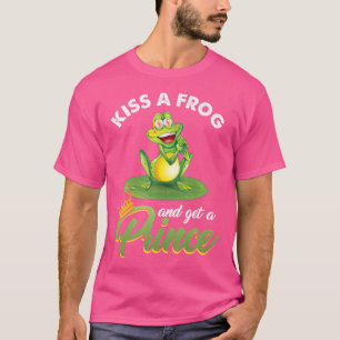 Kikker minnaar prinses sprookje gelovigen zoenen F T-shirt