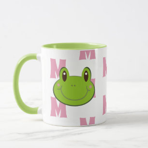 Kikker monogram patroon mok