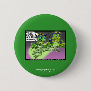 Kikker Moordzaak Politie Cartoon Nieuwigheid Knoop Ronde Button 5,7 Cm