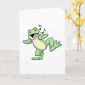 Kikker Muziek Dans Kaart (Gele Bloem)