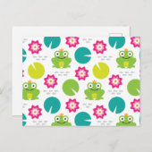 Kikker & Nenuphar naadloos patroonpatroon Briefkaart (Voorkant / Achterkant)
