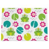 Kikker & Nenuphar naadloos patroonpatroon Groot Cadeauzakje (Voorkant)