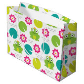 Kikker & Nenuphar naadloos patroonpatroon Groot Cadeauzakje (Achterkant Gekanteld)