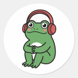 Kikker Niet Storen Ronde Sticker