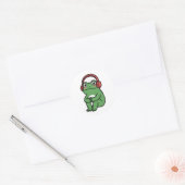 Kikker Niet Storen Ronde Sticker (Envelop)