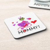 Kikker nieuwe mammie-cadeaus bier onderzetter (Linkerzijde)