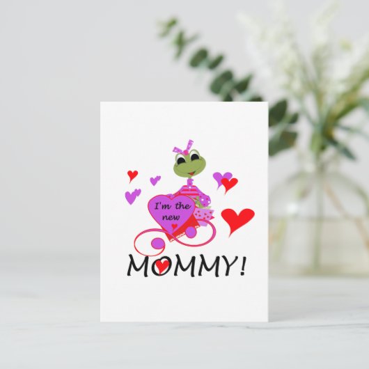 Kikker nieuwe mammie T-shirts en cadeautjes Briefkaart (Staand voorkant)