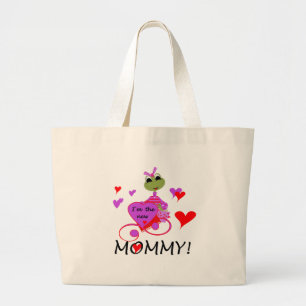 Kikker nieuwe mammie T-shirts en cadeautjes Grote Tote Bag