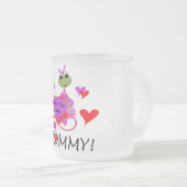 Kikker nieuwe mammie T-shirts en cadeautjes Matglas Koffiemok (Voorkant rechts)