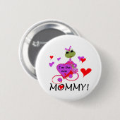 Kikker nieuwe mammie T-shirts en cadeautjes Ronde Button 5,7 Cm (Voorkant /achterkant)