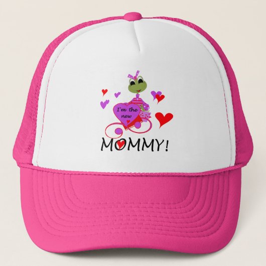 Kikker nieuwe mammie T-shirts en cadeautjes Trucker Pet (Voorkant)