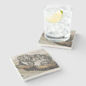 Kikker, nijlmozaïek, uit het Huis van de Faun Stenen Onderzetter (Zijkant)