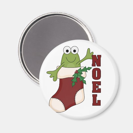 Kikker Noel Vakantie Tshirts en geschenken Magneet (Voorkant / Achterkant)