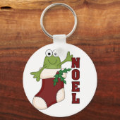 Kikker Noel Vakantie Tshirts en geschenken Sleutelhanger (Voorkant)