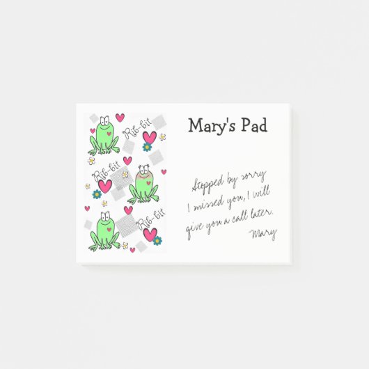 Kikker (noot) post-it® notes (Voorkant)