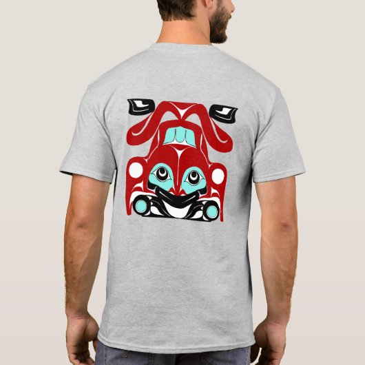 Kikker - NW Coast Native American Style T-Shirt (Achterkant)