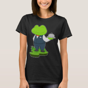 Kikker Ober Dienende schotel T-shirt