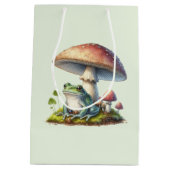 Kikker onder een paddestoel Schattige natuur Medium Cadeauzakje (Achterkant)