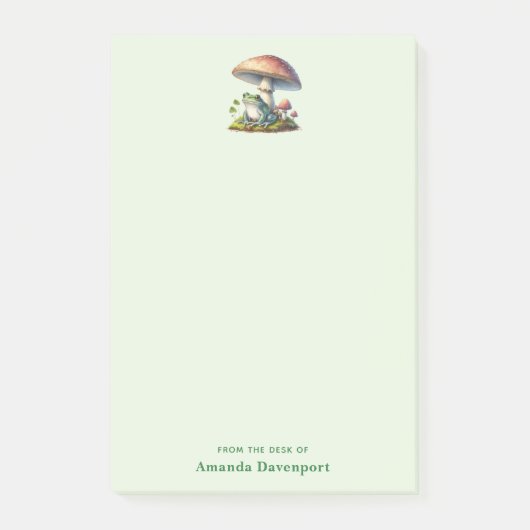 Kikker onder een paddestoel Schattige natuur Post-it® Notes (Voorkant)
