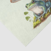 Kikker onder een paddestoel Schattige natuur Tissuepapier (Detail)
