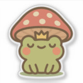 kikker onder paddestoel Sticker (Voorkant)