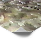 Kikker ondergedompeld in waterbellen en roofbaars poster (Hoek)