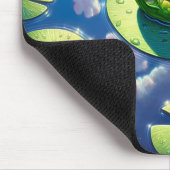 Kikker ontspannen op een Lily Pad Muismat (Hoek)