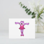 Kikker op balletdans met rok briefkaart (Staand voorkant)