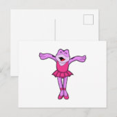 Kikker op balletdans met rok briefkaart (Voorkant / Achterkant)