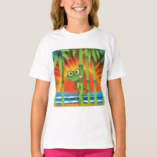 Kikker op Bamboe Meisjes T-shirt