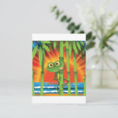 Kikker op bamboe uitnodigingen (Staand voorkant)