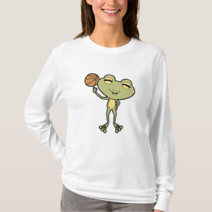 Kikker op Basketball Sports T-shirt