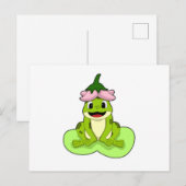 Kikker op blad briefkaart (Voorkant / Achterkant)