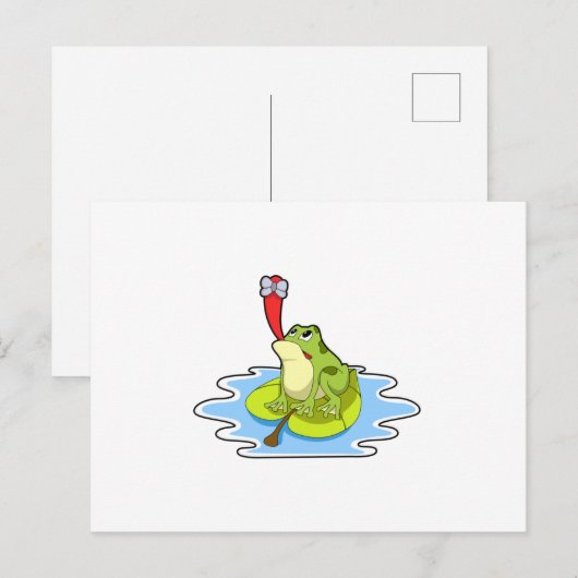 Kikker op blad met insect briefkaart (Voorkant / Achterkant)