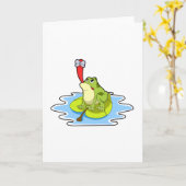 Kikker op blad met insect kaart (Gele Bloem)