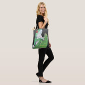 Kikker op blad tote bag (Op model)